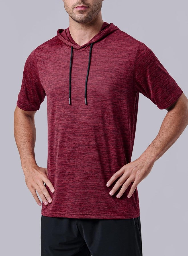 Liberty Pro 3 Pack: Men's Lightweight Short Sleeve Workout Hoodies, Athletic Dry Fit Hooded T Shirts for Gym Running (Set 3, X-Large) - Image 3